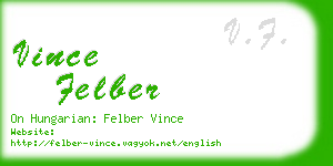 vince felber business card